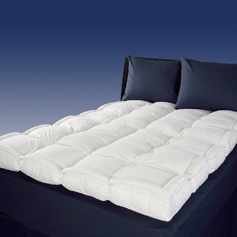 Myla Luxury 4" White Duck Down & Feather Mattress Topper